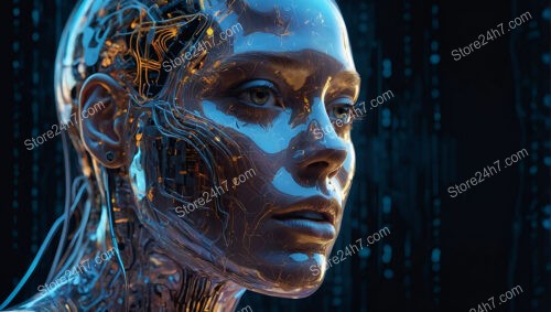 Cybernetic Harmony: The Face of Advanced Artificial Intelligence