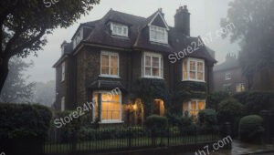 Elegant Victorian Family Home in Morning London Fog