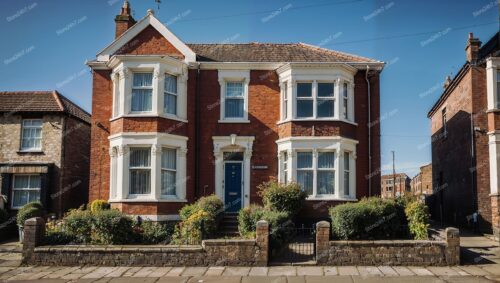 Classic Red Brick Two-Storey House in Liverpool, UK