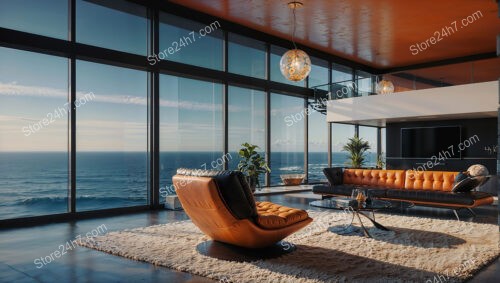 Stunning Ocean View Condo Living Room Interior Design