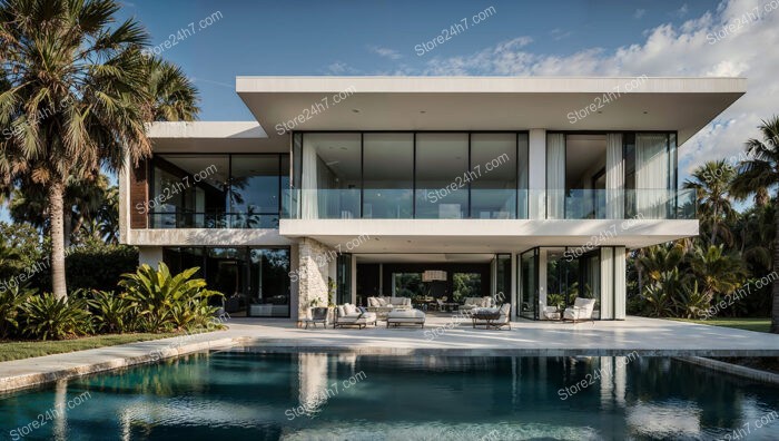 Sleek Modern Home with Poolside Elegance in Sunshine State