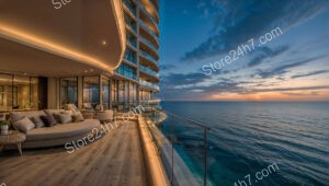Elegant Sunset View from a Coastal Luxury Condo