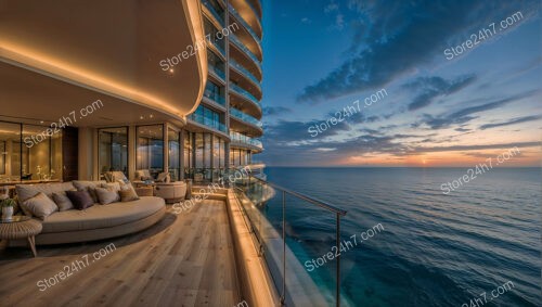 Elegant Sunset View from a Coastal Luxury Condo
