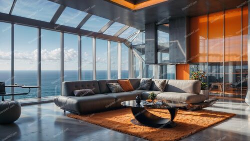 Coastal Condo Living Room with Stunning Ocean View