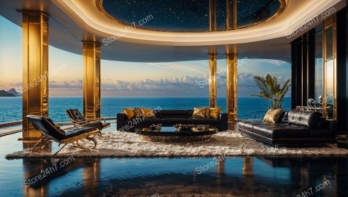 Stunning Ocean View from Luxurious Coastal Living Room