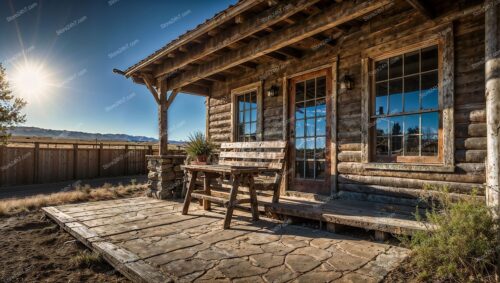 Rustic Wooden Ranch House with Scenic Mountain Views