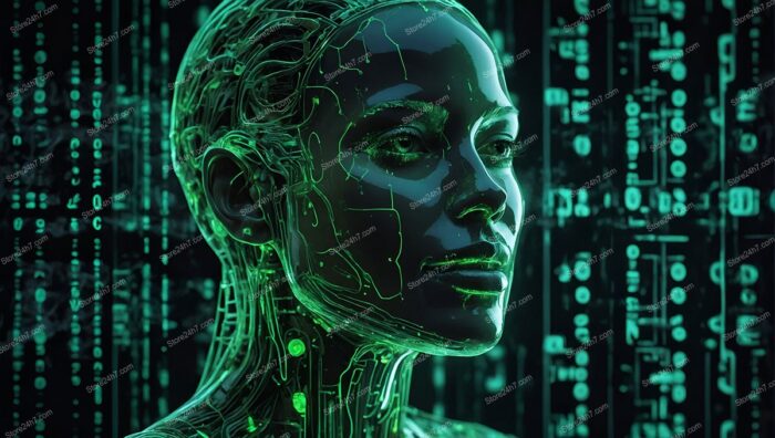 AI Luminescence: The Green Glow of Intelligence