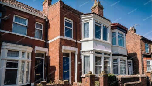 Terraced Brick Homes in Liverpool's Historic Neighborhood