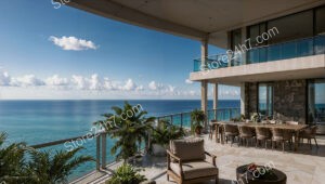 Luxurious Ocean View Condo Terrace Overlooking the Sea