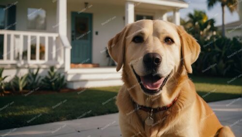 Golden Retriever Enjoys First Day at New Family Home