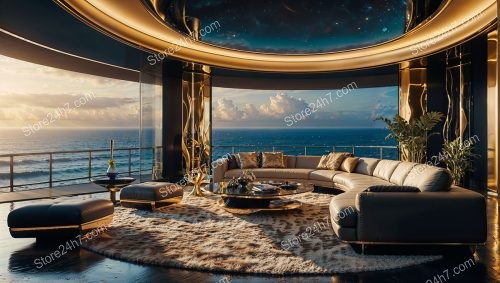 Coastal Elegance in Luxurious Ocean View Living Space