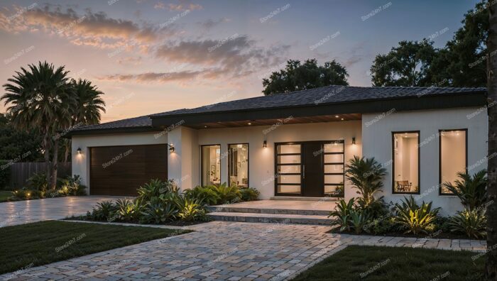 Sublime Sunset View at Modern Florida Residence