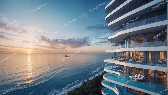 Sunrise Splendor at a Serene Oceanfront Luxury Condo