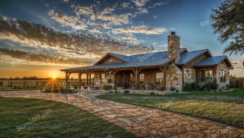 Stunning Ranch House at Sunrise with Scenic Views