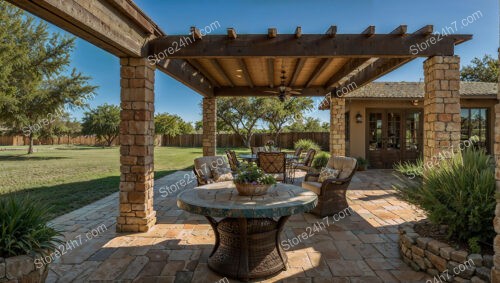 Charming Stone Ranch House with Outdoor Patio Area