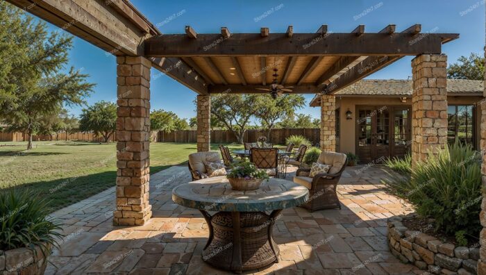 Charming Stone Ranch House with Outdoor Patio Area