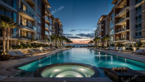 Twilight Harmony at a Luxurious Oceanfront Condo Resort