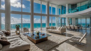 Luxurious Coastal Condo Living Room with Stunning Views