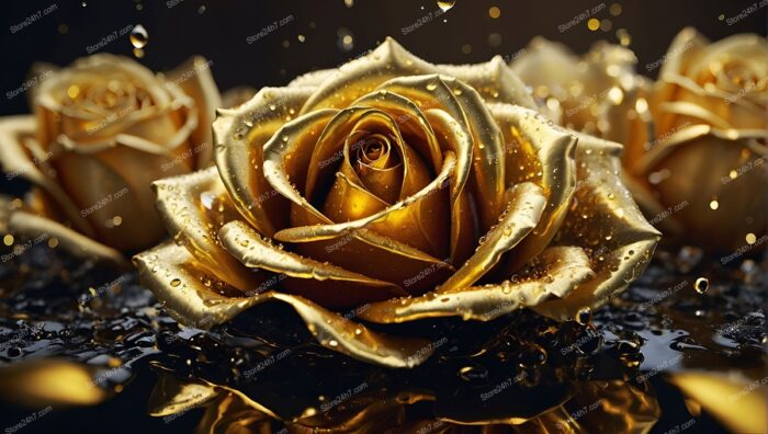 The Glorious Golden Rose in a Dreamy World