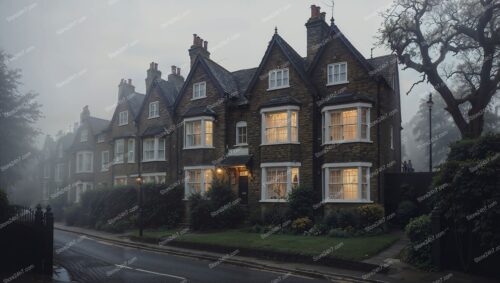 Charming Victorian Family Home in London's Morning Fog