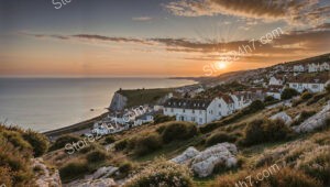 Sunset Over Charming Dover Coastal Family Home