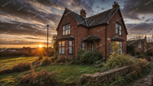 Evening Sun Sets Over Manchester Family Home