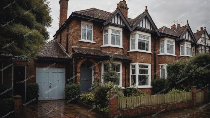 Charming London Family Home in Classic Rainy Weather