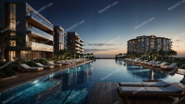 Sunset Reflections at Sophisticated Waterfront Luxury Condo