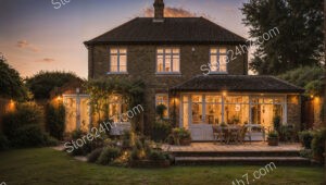 English Country House with Sunset Terrace