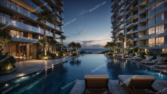 Twilight Ambiance at Premier Oceanfront Luxury Condo