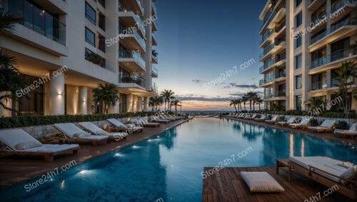 Luxurious Twilight View at Oceanfront Condo Retreat