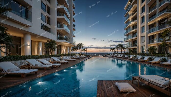 Luxurious Twilight View at Oceanfront Condo Retreat