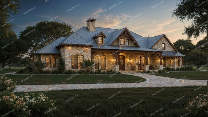 Charming Stone Ranch House Amidst Natural Beauty