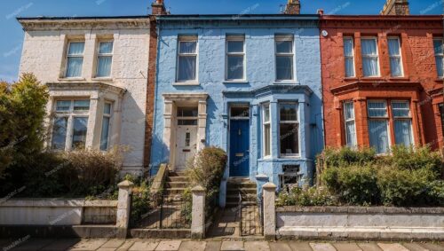 Colorful English Family Homes in Liverpool's Vibrant Neighborhood