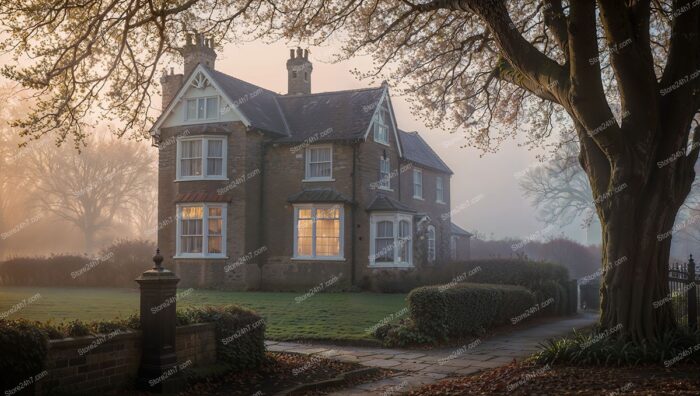 Misty Morning in Traditional London Family Home