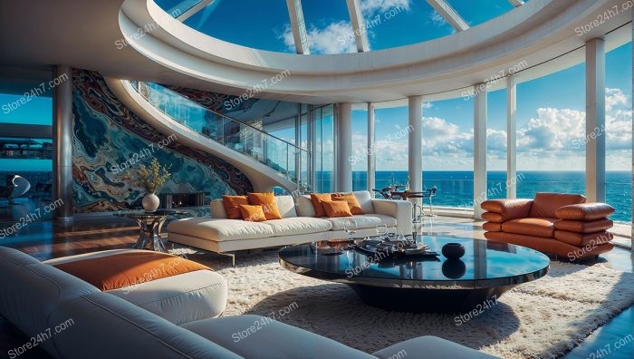 Luxurious Oceanfront Penthouse with Panoramic Views and Style