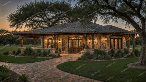 Charming Stone Ranch House Surrounded by Nature's Beauty
