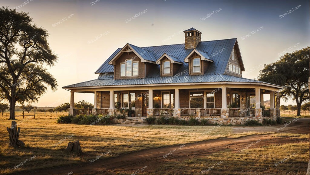 Charming Rustic Ranch House Amidst Serene Countryside | Hi-Res Image
