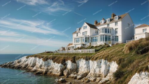Coastal House Overlooking the English Channel Cliffs