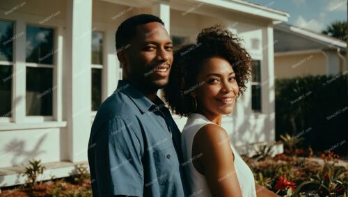 Radiant Couple Delights in Their New Family Home