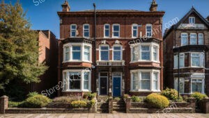 Picturesque British Duplex House in Liverpool Suburb