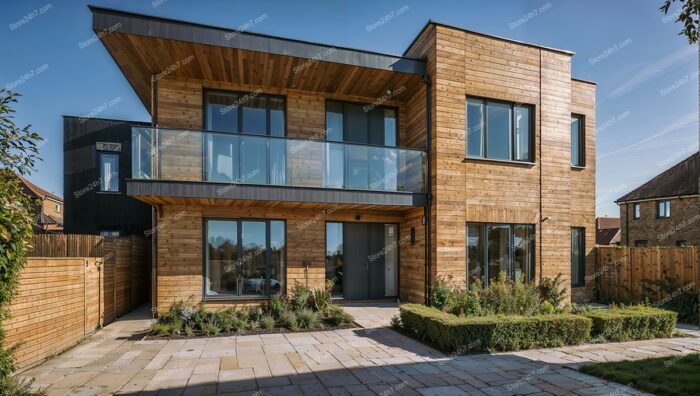 Contemporary Family House with Natural Wood Facade