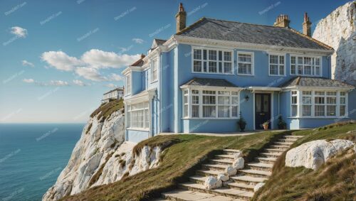 Coastal House Perched Above the English Channel
