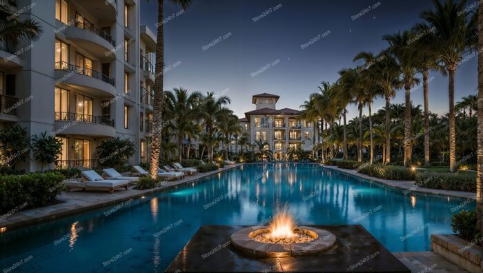 Twilight Serenity at a Prestigious Oceanfront Condo Estate