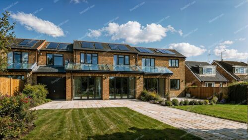 Modern Family Home with Solar Panels Near London