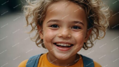 Delighted Child Radiates Pure Joy and Happiness