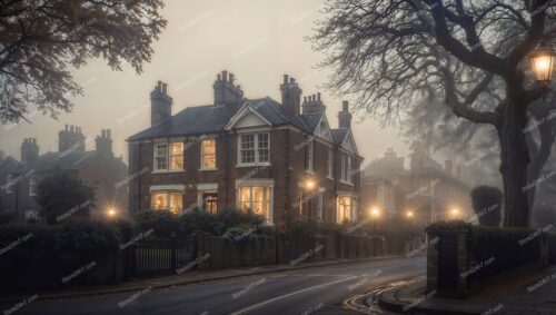 Charming Victorian Home in London's Morning Fog