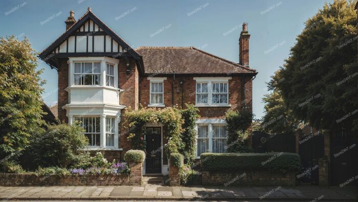 Historic English Home with Black Front Door