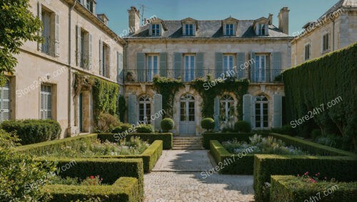 Luxurious French Country Mansion with Pristine Landscaping