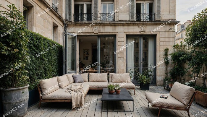 Stylish French Apartment Terrace in Urban Center